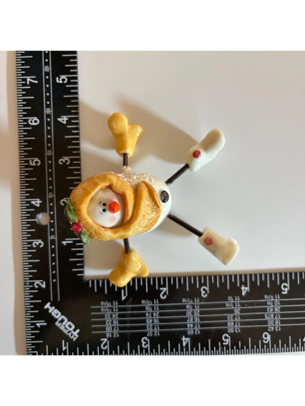 Nancye Williams Splat Snowman Figurine Hand Painted 2000 NW2079 Coynes and Co